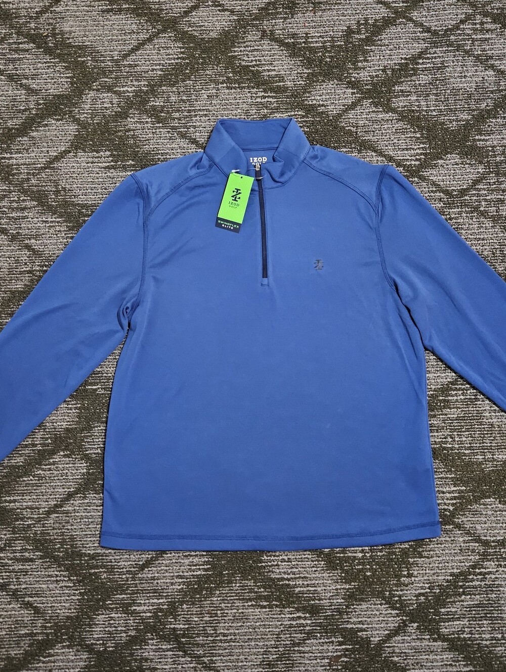 IZOD Golf Swingflex Blue Quarter-Zip Pullover